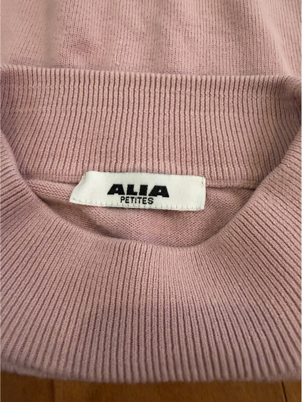 Alia Petites Pink Cable Knit Pearl Embellished Sweater - Picture 2 of 7